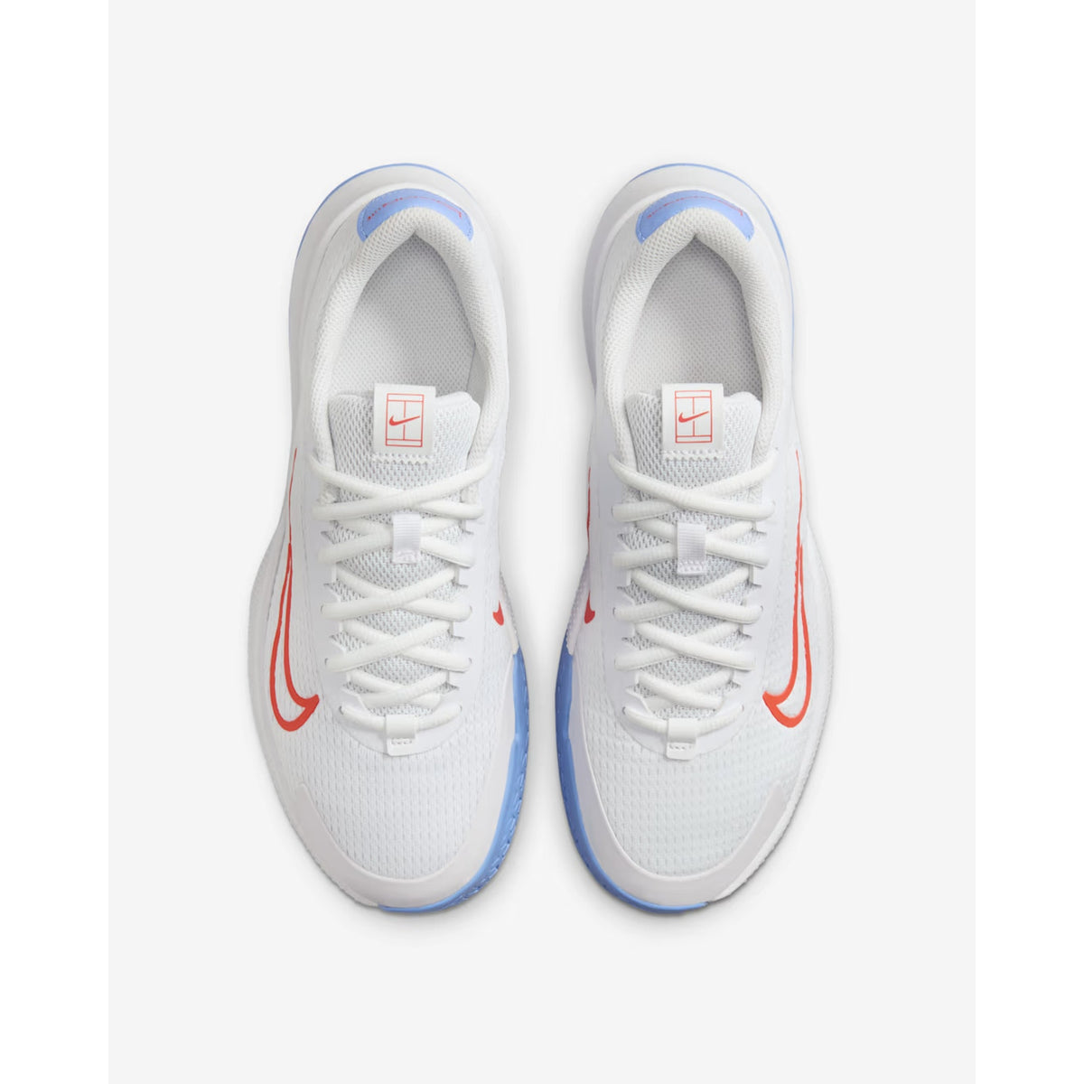 Nike Court Vapor Lite 2 Tennis Shoes White Blue Orange DV2018-106 Women Size 7.5
