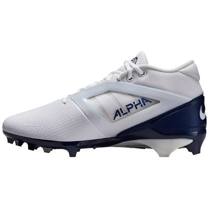 Men's Size 12.5 Nike Alpha Menace 4 Pro White Navy Football Cleats FD7037-104