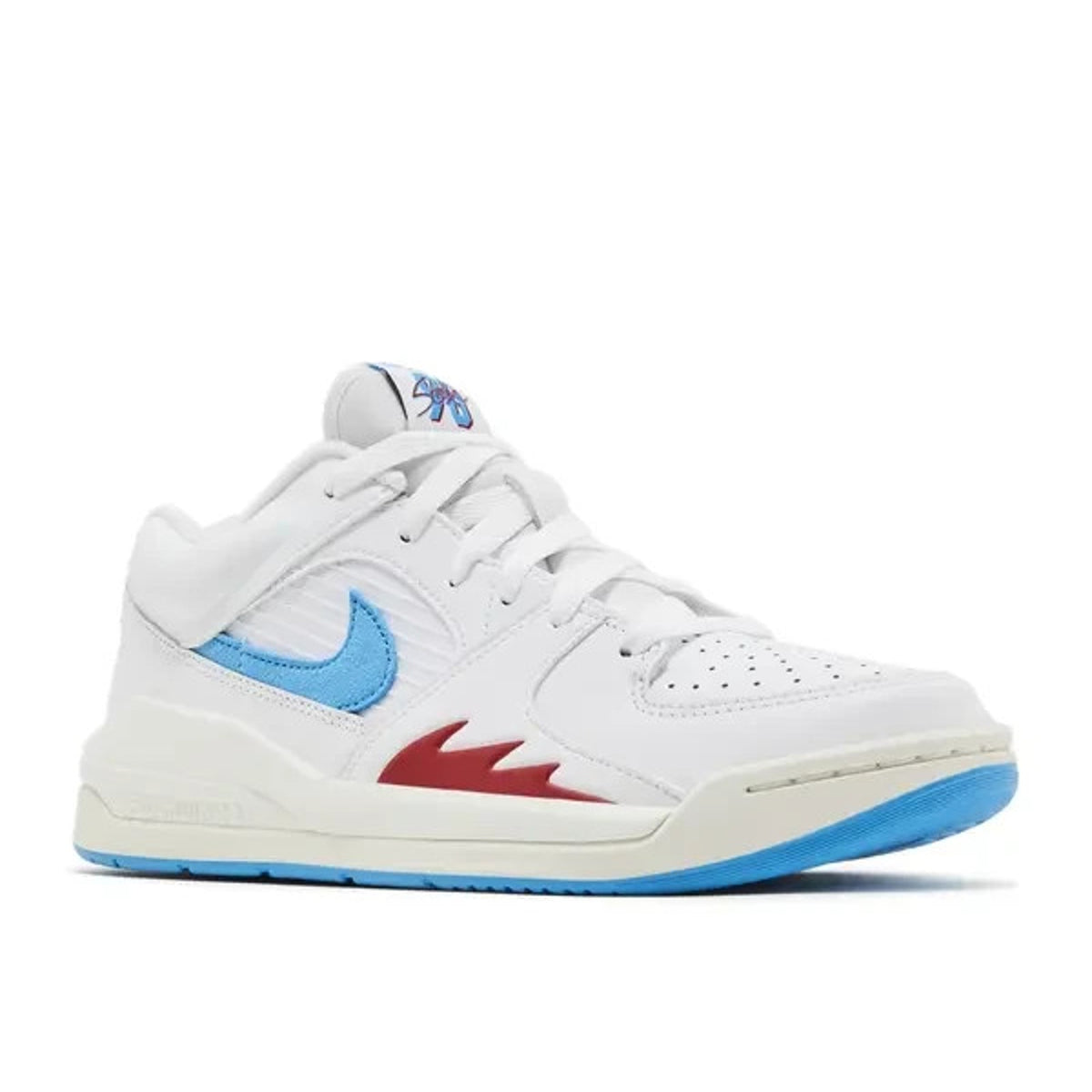 New Nike Women's Jordan Stadium 90 Shoes - White/ Dark Powder Blue Size 10.5