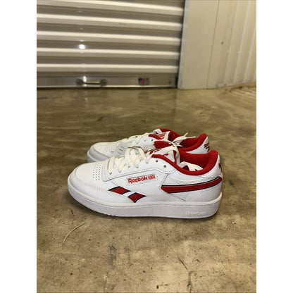 Reebok Classic Club C Revenge Men's Shoes White with Red Trim Size 5 Leather