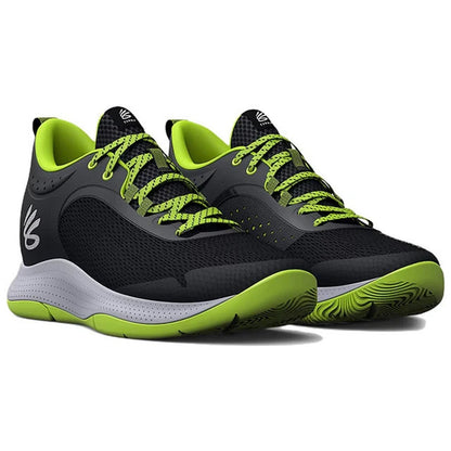 Under Armour Curry Basketball Shoes Youth Size 5.5Y Black Grey Yellow