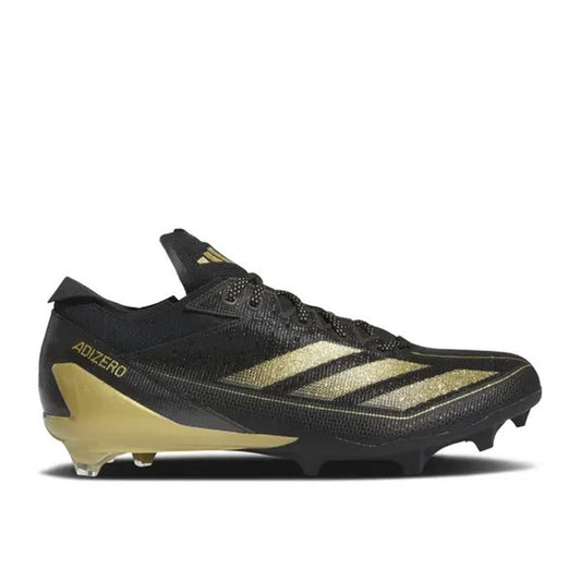 Size 16 - Adidas Adizero Electric Black Gold Metallic Football Cleats