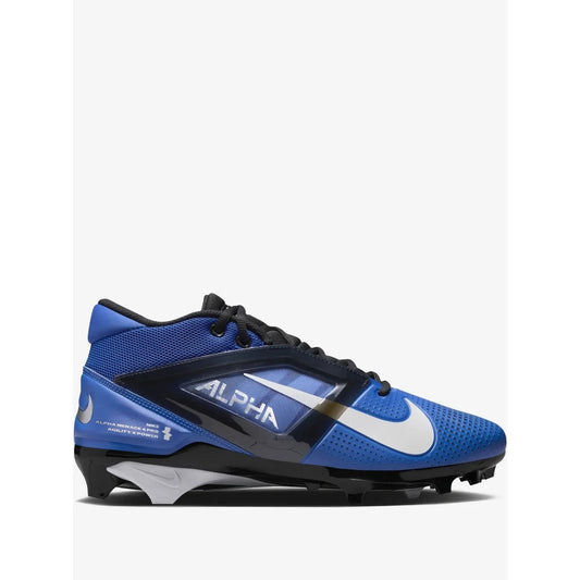 Nike Alpha Menace 4 Elite Football Cleats Blue Black White Size 12 (FD7036-400)