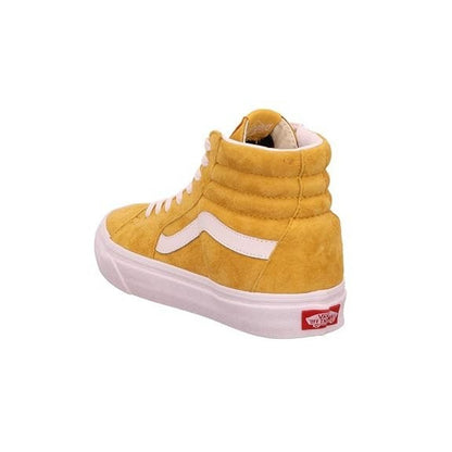 Vans hightop Yellow sneakers white side stripe suede Size 4 Men/5.5 Womens