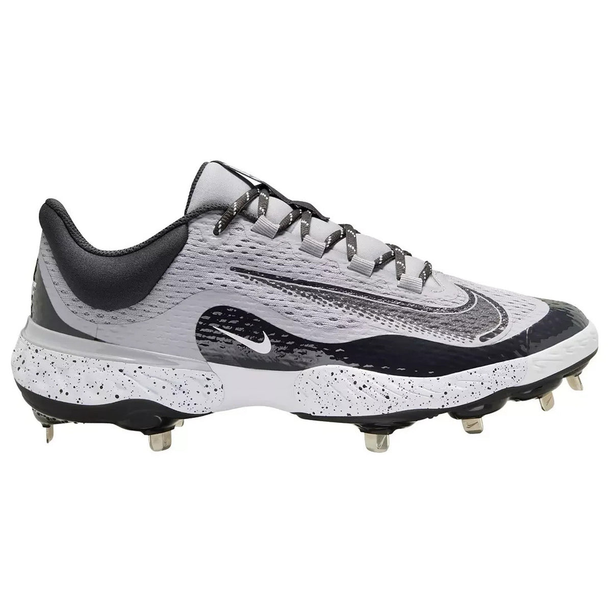 Nike Alpha Huarache Elite 4 Low Gray Black Baseball Cleats DJ6521 004 Men's 16