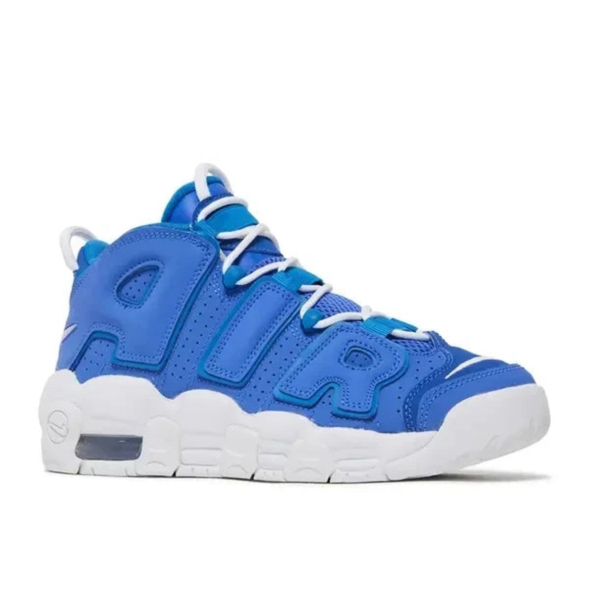 Nike Air More Uptempo Low GS Medium Blue Basketball Shoes DM1023-400 Size 7Y