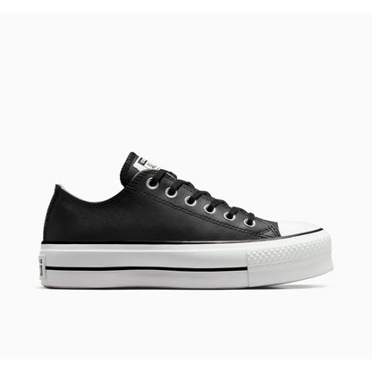 Size 6.5 - Converse Chuck Taylor All Star Lift Platform Low Black White Womens