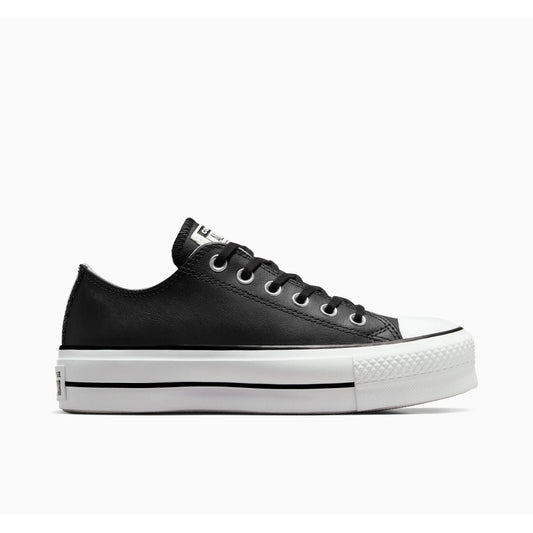 Size 6.5 - Converse Chuck Taylor All Star Lift Platform Low Black White Womens