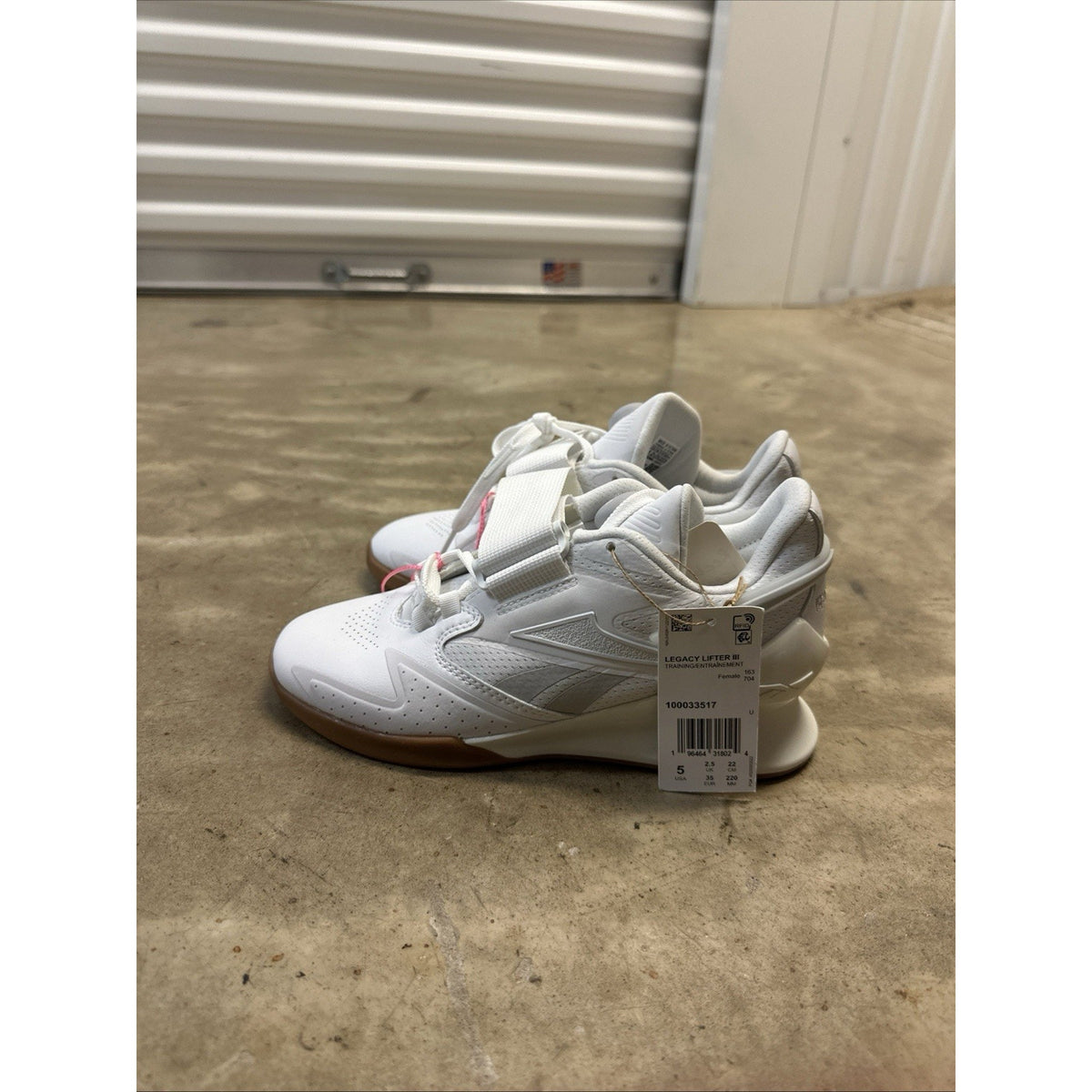 Reebok Pump Training Shoes - White - Adjustable Fit Gym Sneakers Size 5 Womens