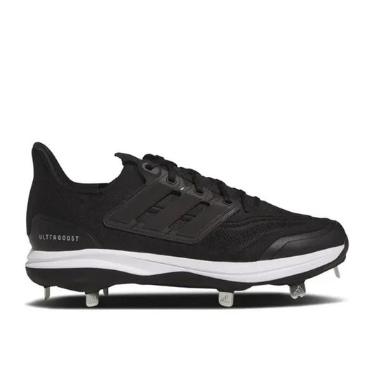 Adidas UltraBoost Light Metal Baseball Cleats Black White ID8610 Men's Size 9.5