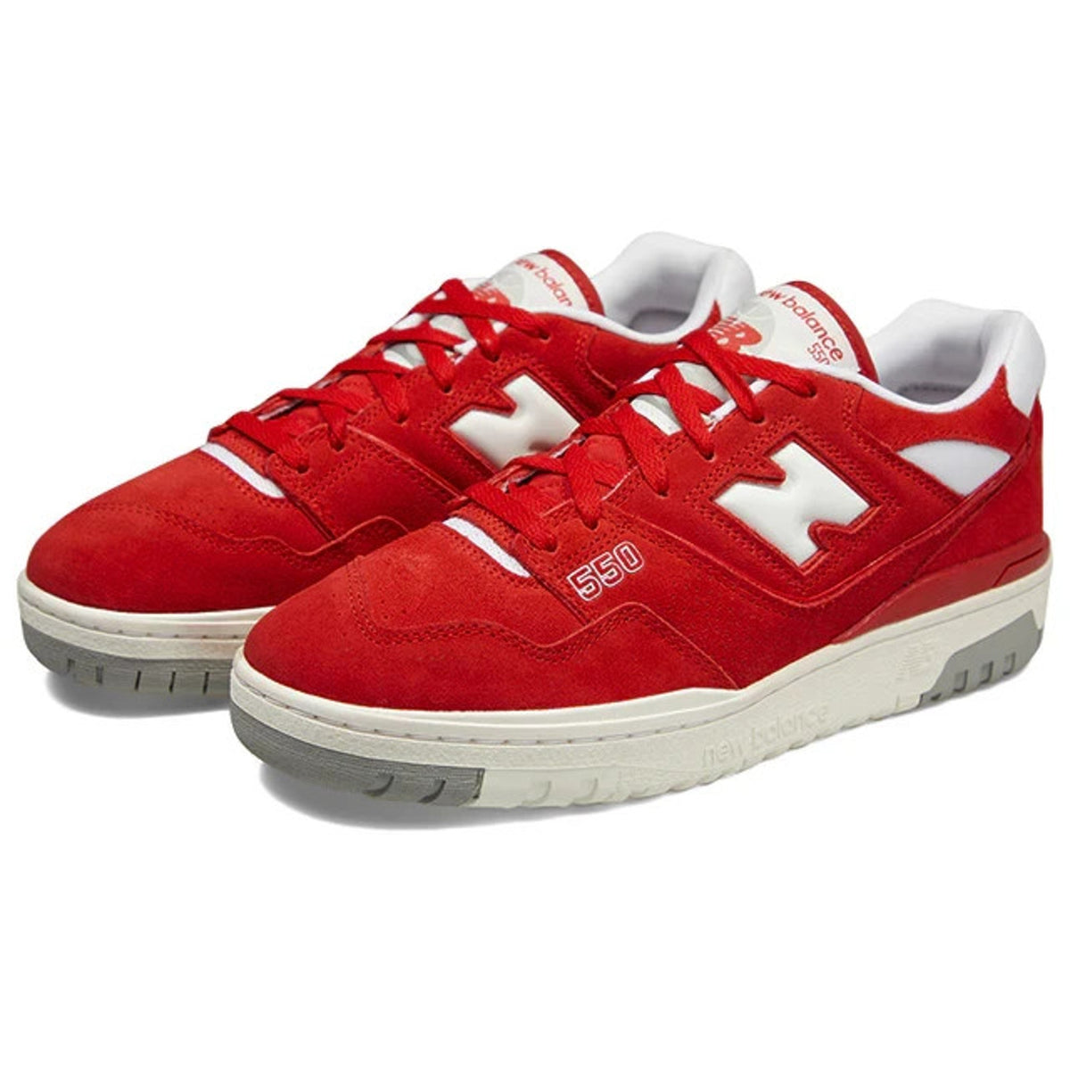 New Balance 550 Low Suede Team Red Basketball Athletic Trainers BB550VND Men 7.5