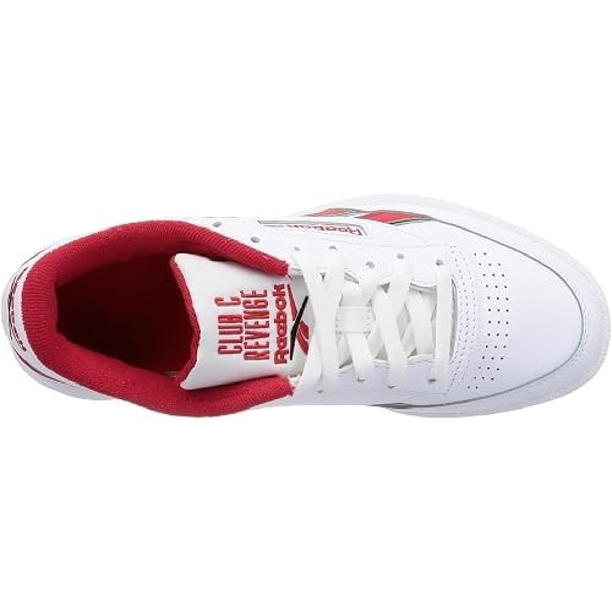 Reebok Classic Club C Revenge Men's Shoes White with Red Trim Size 5 Leather
