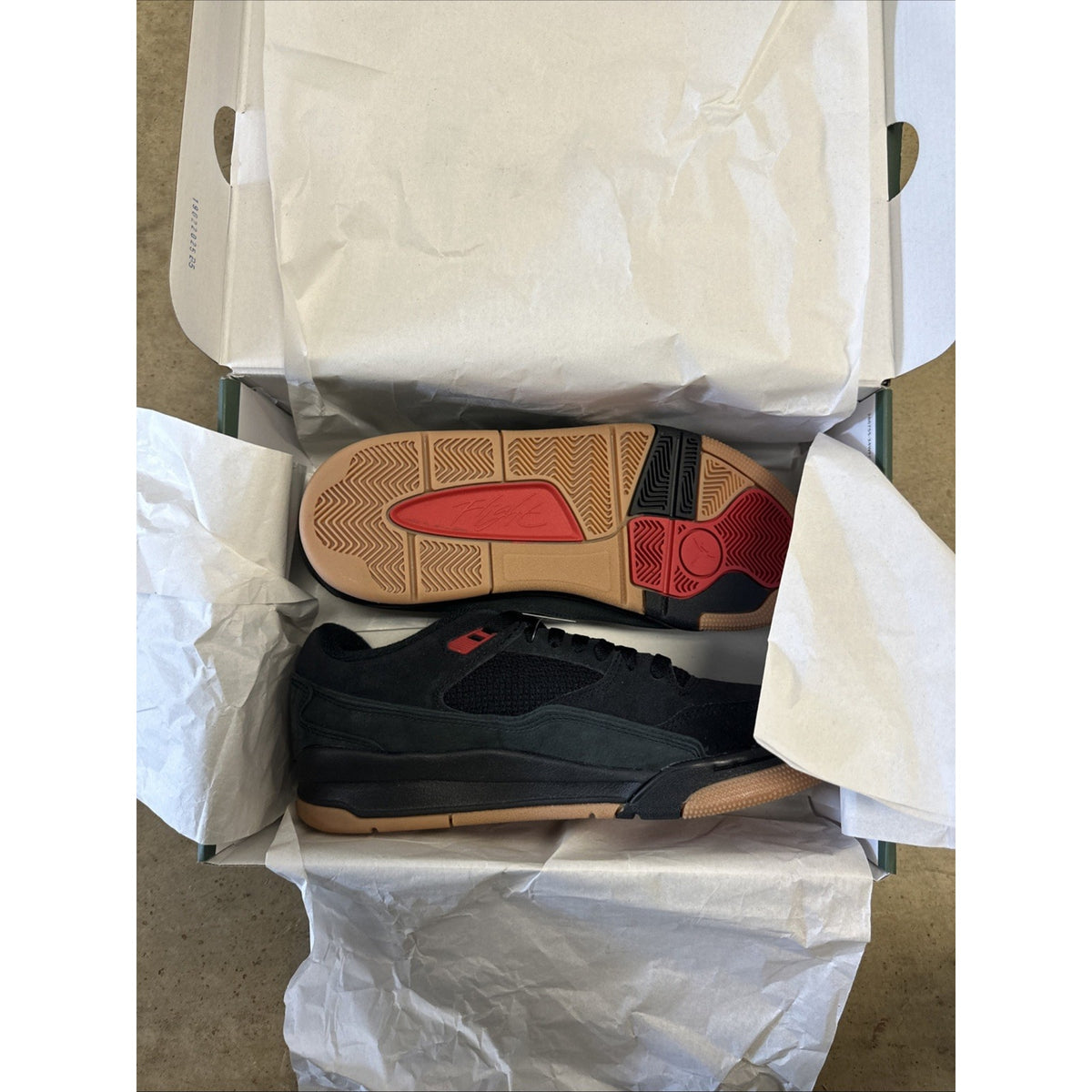 Size 5Y - Men's Jordan Flight Court Black Red Gum