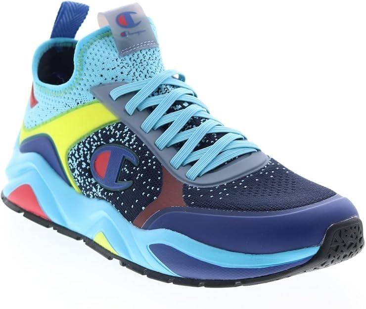 Champion 9318 Fused CP102315M Colorblock Logo Blue Multi Men's Low Top Sizes