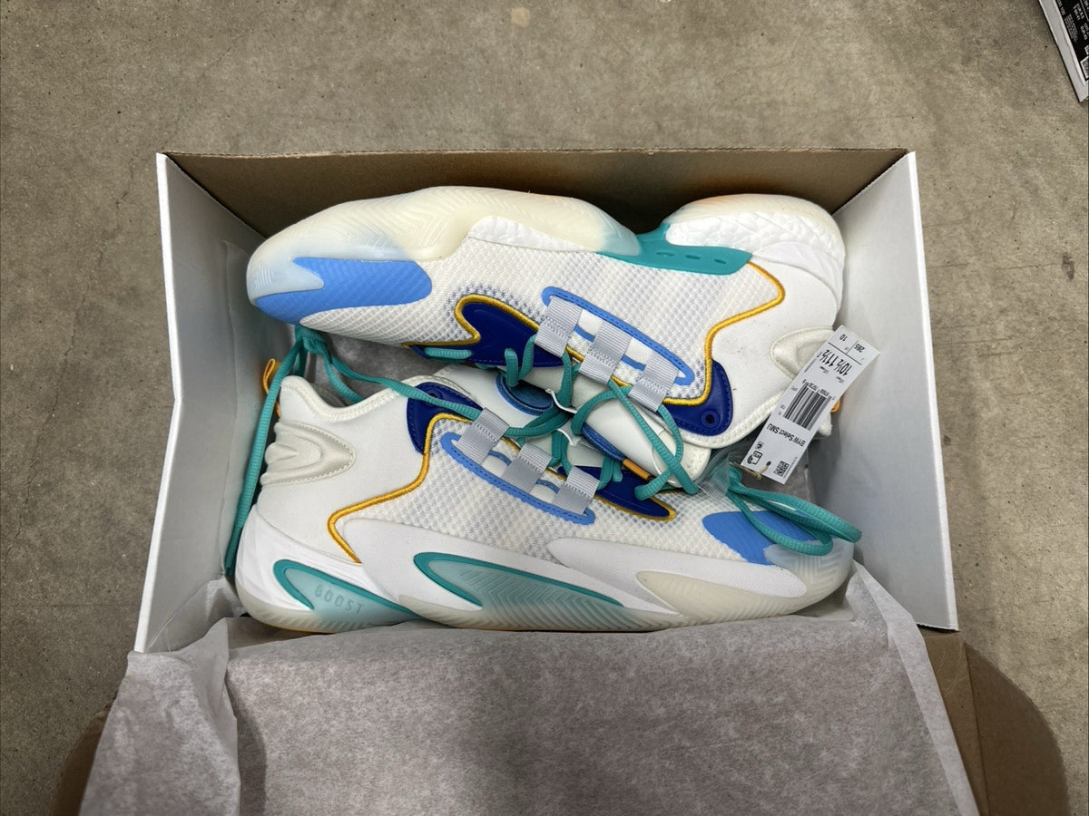 Adidas BYW Select Cream White Blue Burst Basketball Shoes IF4285 Sizes 6-13