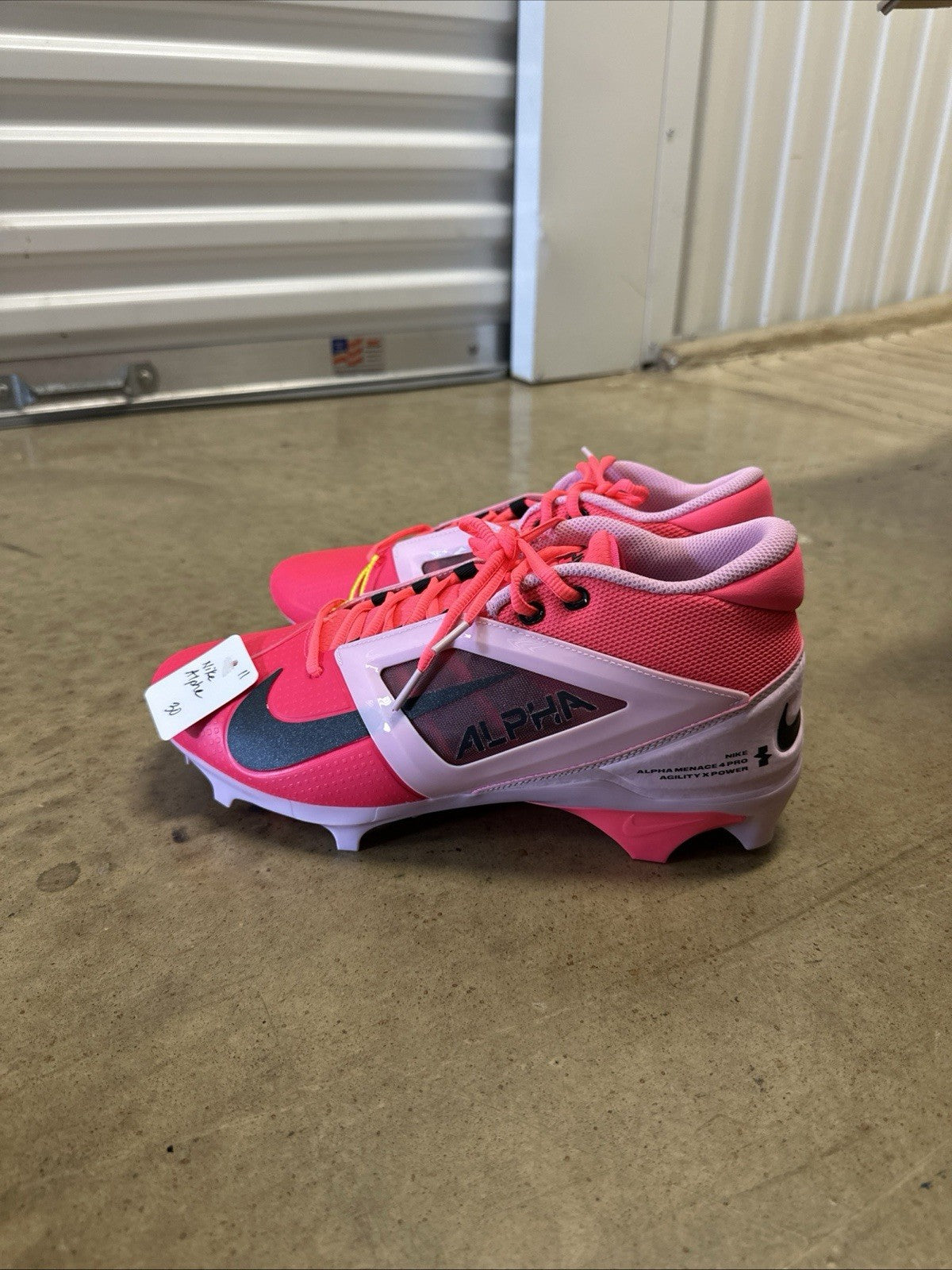 Men's Nike Alpha Menace Pro 4 NRG PE Pink Football Cleats BCA NEW