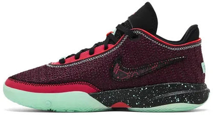 Nike LeBron XX Low Top Basketball Sneaker Burgundy/Red/Green Kids Sizes 5-6Y