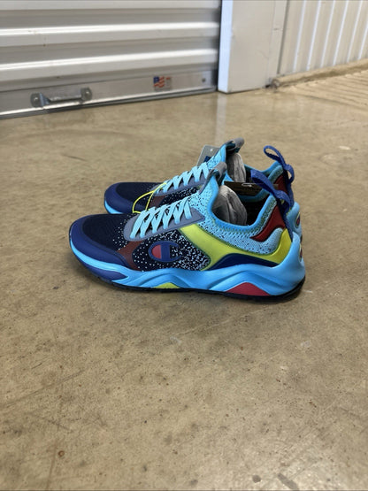 Champion 9318 Fused CP102315M Colorblock Logo Blue Multi Men's Low Top Sizes
