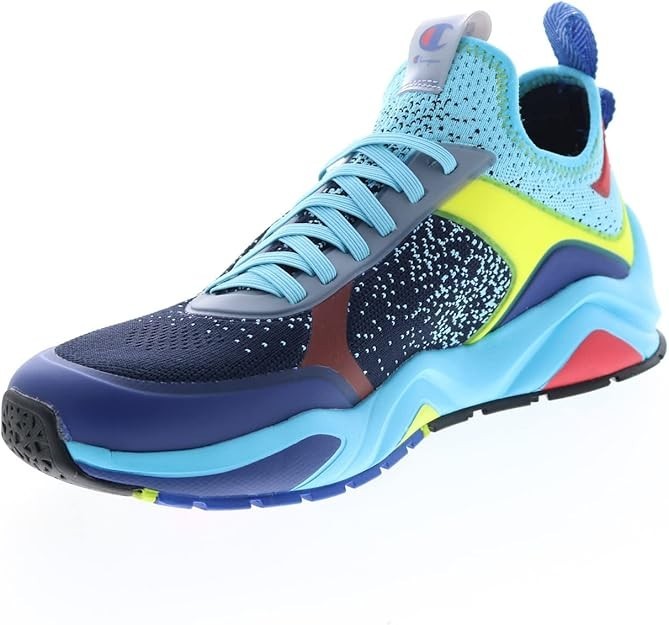 Champion 9318 Fused CP102315M Colorblock Logo Blue Multi Men's Low Top Sizes